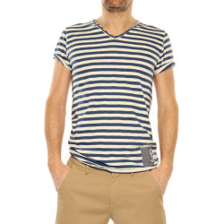 T-Shirt Kaos blue-white